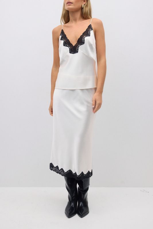 Lace midi skirt
