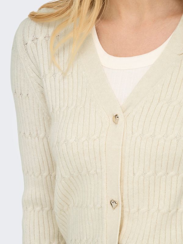 ONLKATIA LS CABLE V-NECK CARDI KNT NOOS