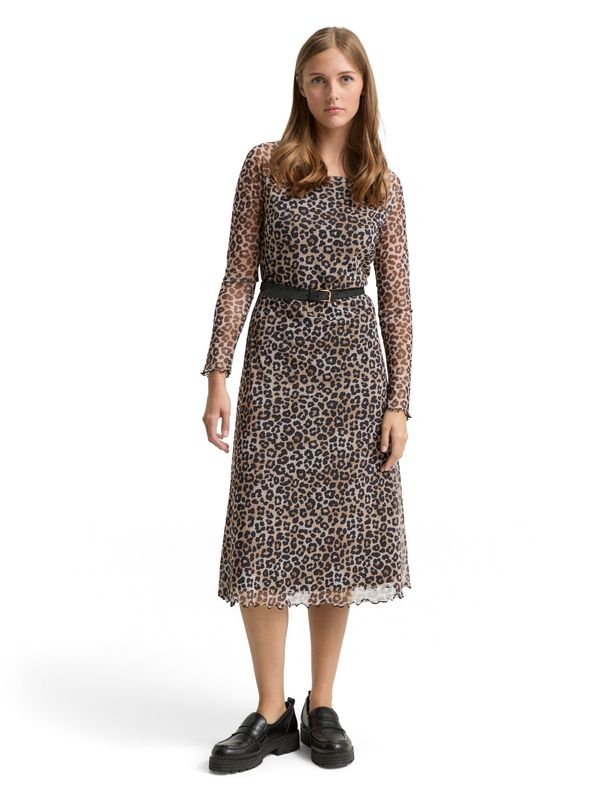 Mesh Midi-Kleid mit Muster