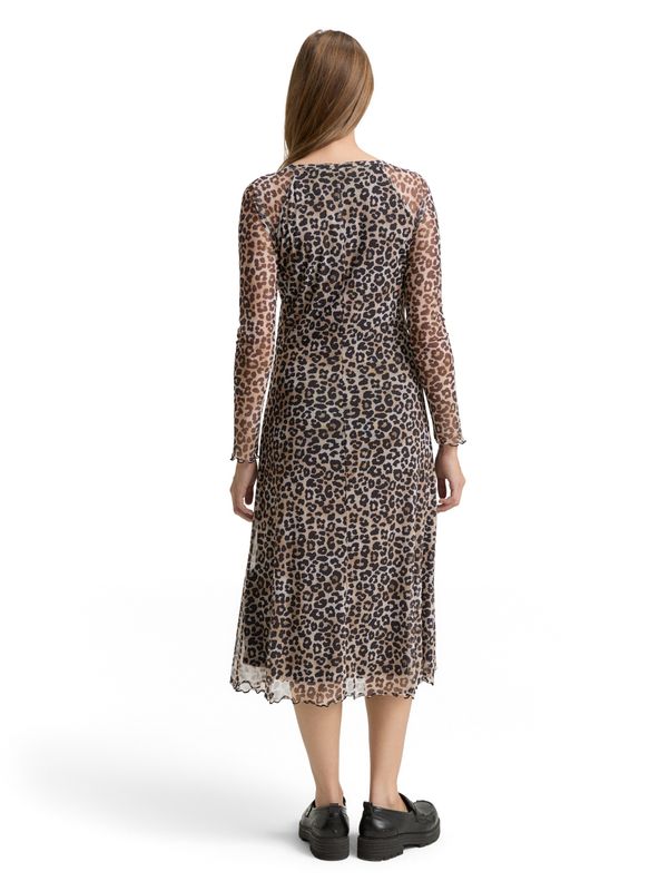 Mesh Midi-Kleid mit Muster