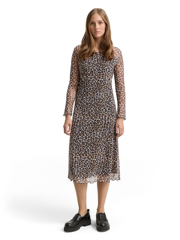 Mesh Midi-Kleid mit Muster