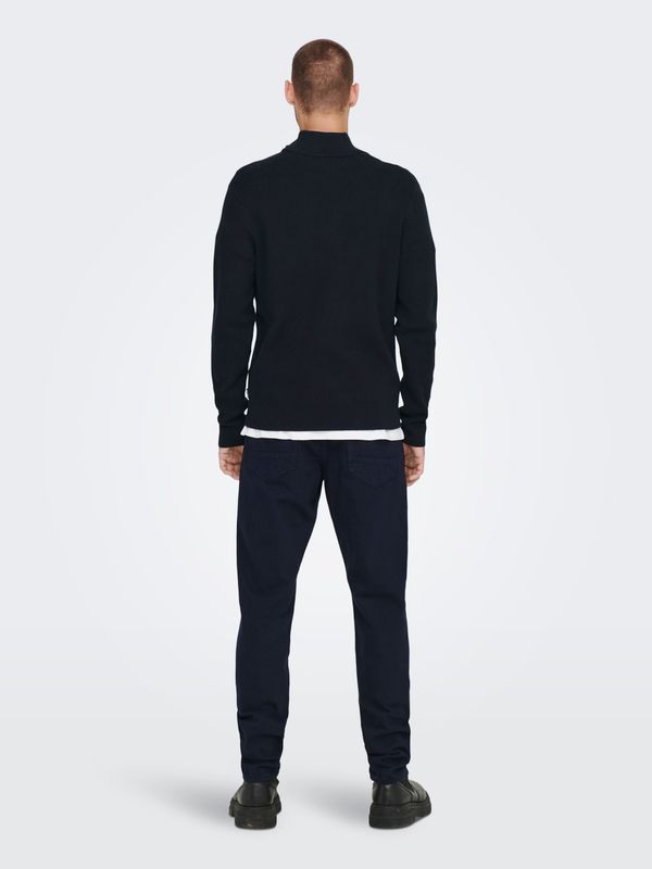 ONSPHIL REG 12 STRUC HALF ZIP KNIT NOOS