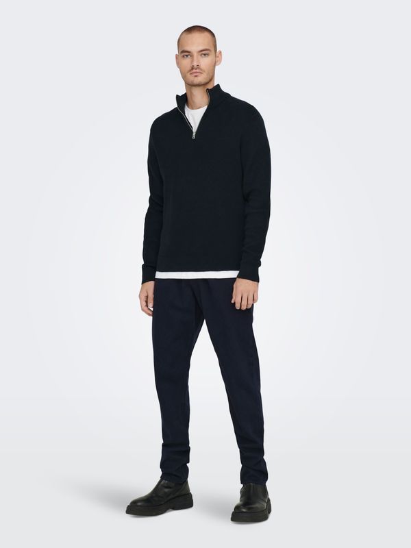 ONSPHIL REG 12 STRUC HALF ZIP KNIT NOOS
