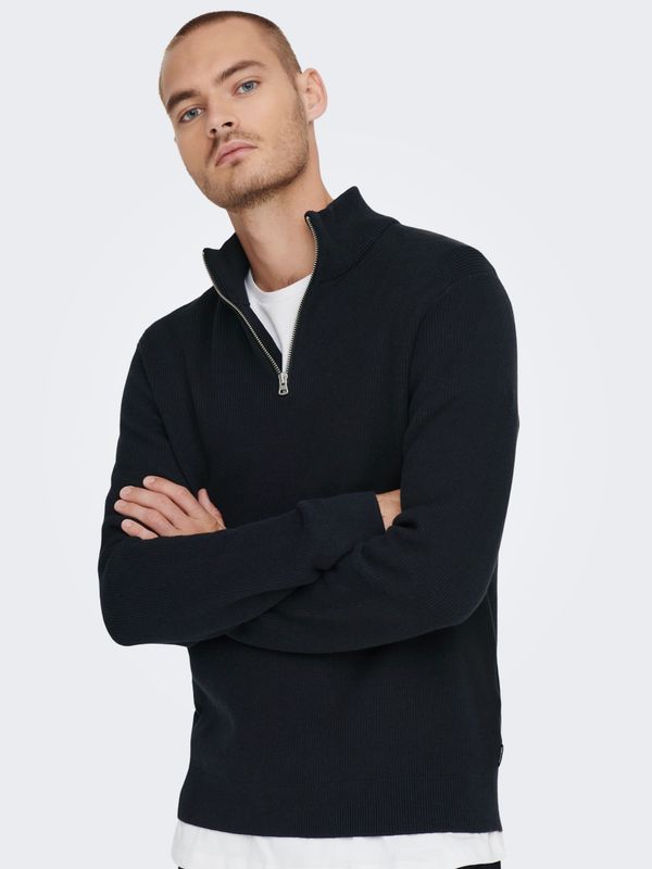 ONSPHIL REG 12 STRUC HALF ZIP KNIT NOOS