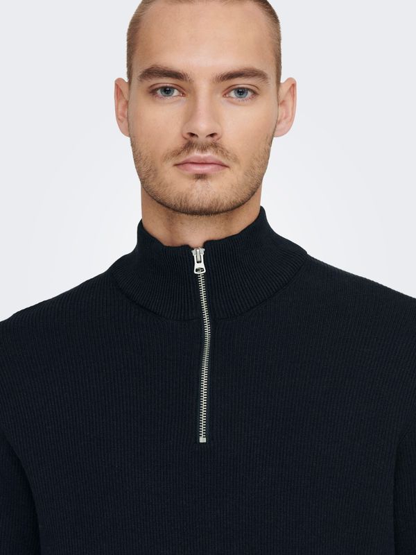ONSPHIL REG 12 STRUC HALF ZIP KNIT NOOS