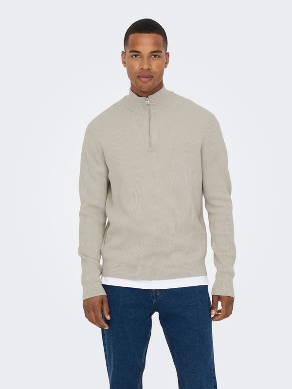 ONSPHIL REG 12 STRUC HALF ZIP KNIT NOOS