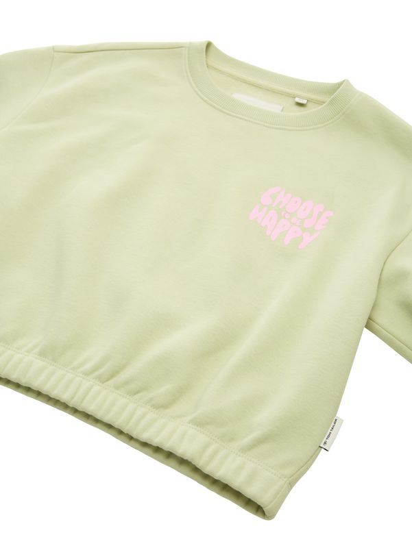 Cropped Sweatshirt mit Print