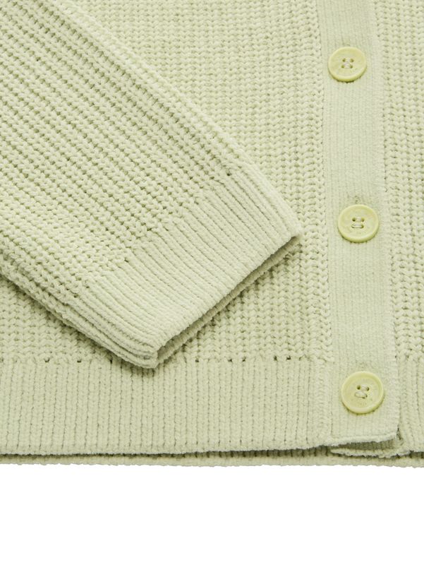Cropped Cardigan mit V-Ausschnitt