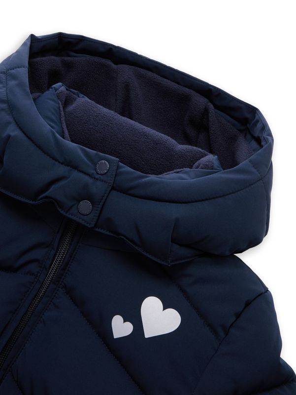 Puffer-Mantel mit Gürtel