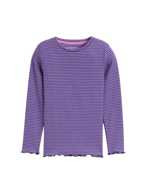 Ripp Langarmshirt mit Streifenmuster