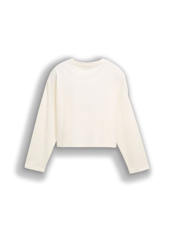 Cropped Langarmshirt mit Print