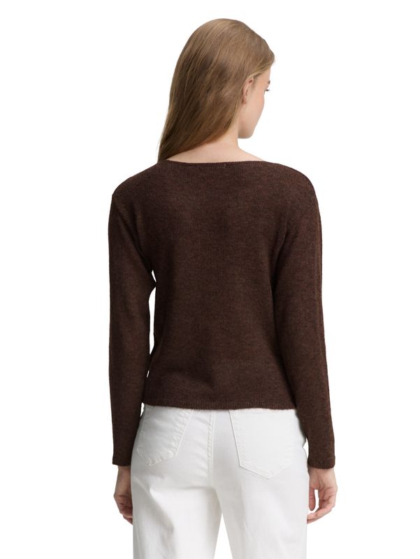 Strickpullover mit U-Boot-Ausschnitt