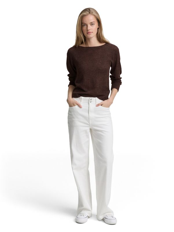Strickpullover mit U-Boot-Ausschnitt