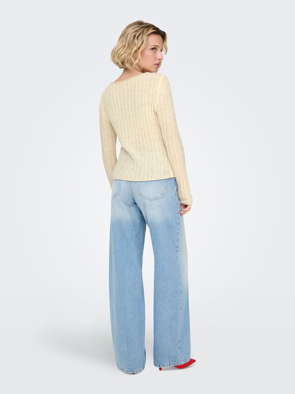 ONLPAMELA LS RIB O-NECK PULLOVER CC KNT