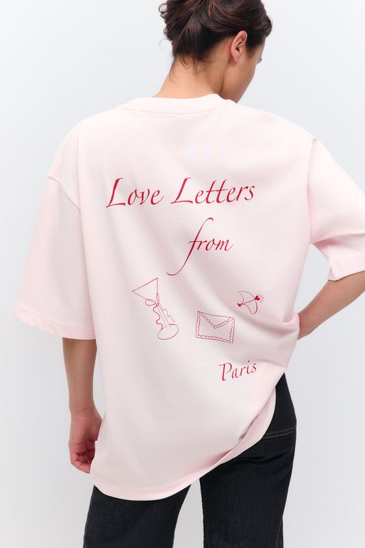 Printed oversized tee