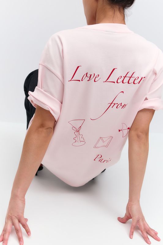 Printed oversized tee
