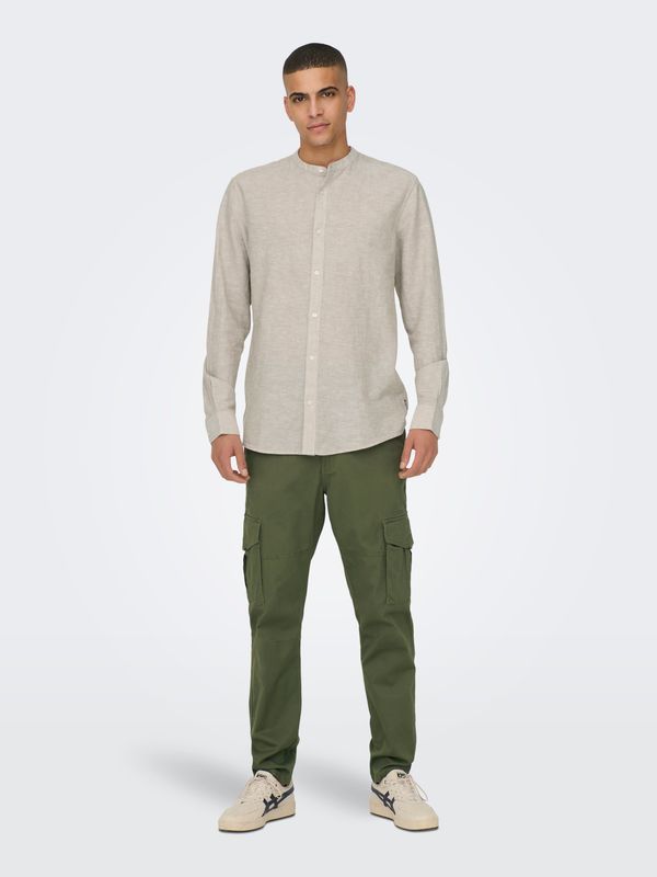 ONSCAIDEN LIFE LS LINEN BLEND MAO NOOS