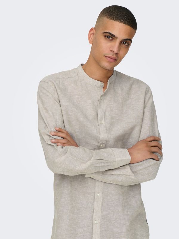 ONSCAIDEN LIFE LS LINEN BLEND MAO NOOS