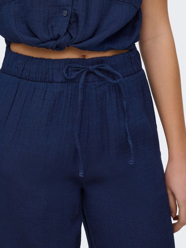 ONLLEONI SEERSUCKER PULL UP PANTS WVN