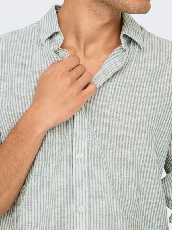 ONSCAIDEN LIFE LS STRIPE LINEN NOOS