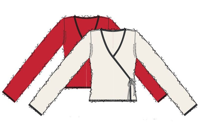 Knitted wrap cardigan