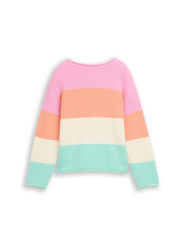 Cropped Strickpullover mit Rundhalsausschnitt