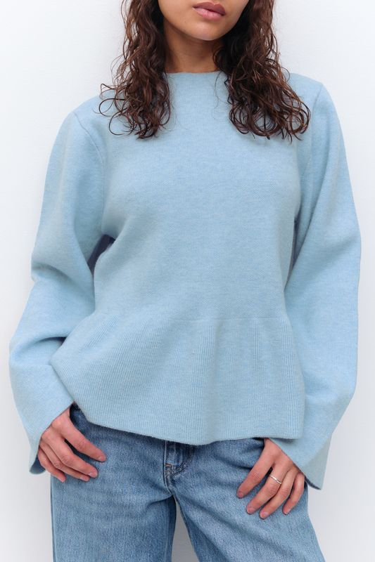 Knitted peplum top