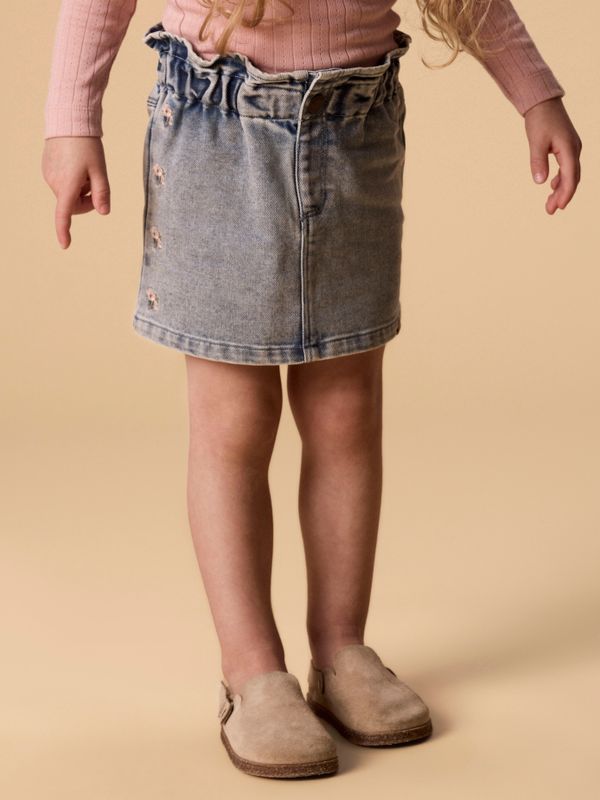 NMFDEVA LOOSE DNM EMB SKIRT 2024-ES LIL