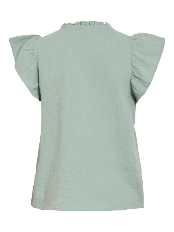 VILANIA O-NECK S/L FRILL TOP/VOL