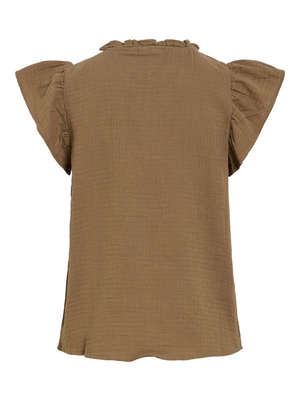 VILANIA O-NECK S/L FRILL TOP/VOL