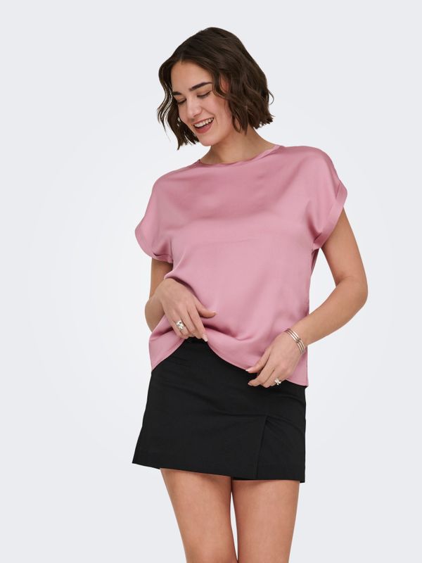 ONLLIEKE S/S SATIN MIX TOP WVN NOOS