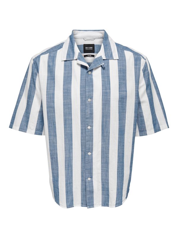 ONSTES RLX CTN SLUB STRIPE SS SHIRT
