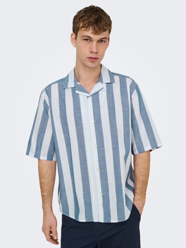 ONSTES RLX CTN SLUB STRIPE SS SHIRT