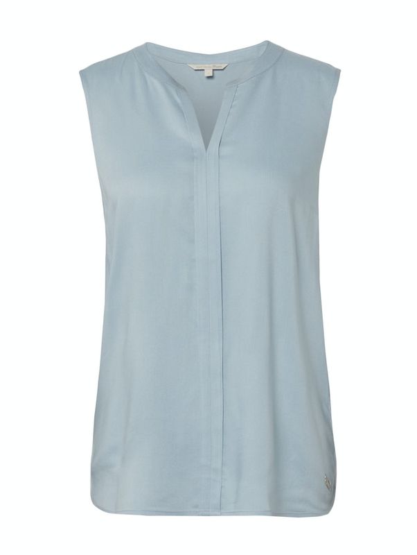 sleeveless open neck tunic