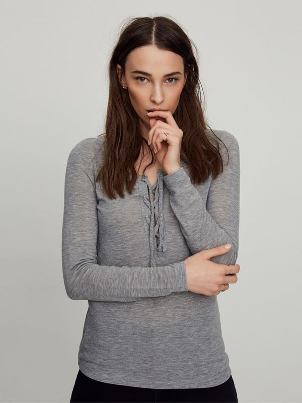 VMHONIE LS TIE UP TOP DNM JRS BOO