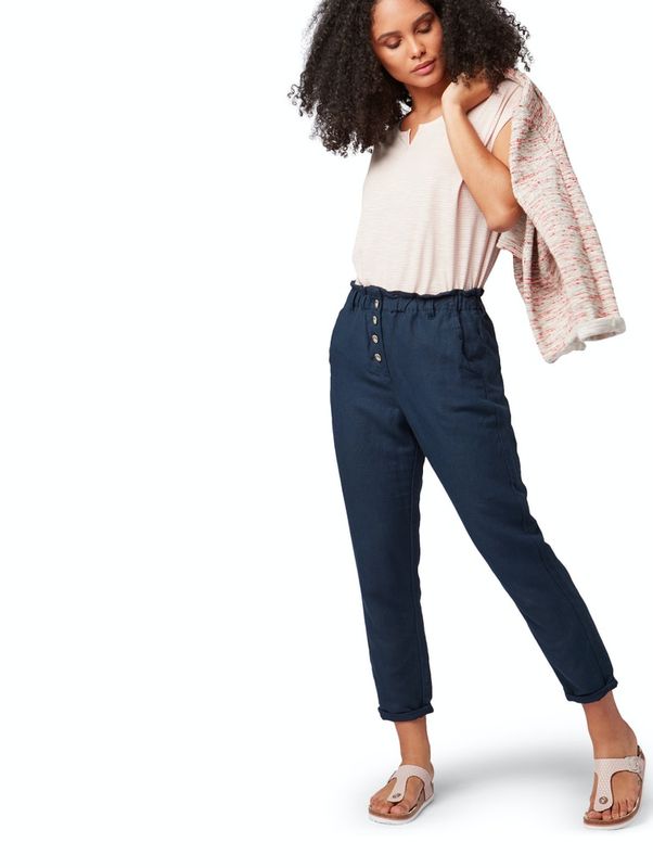 T-shirt loose knit striped