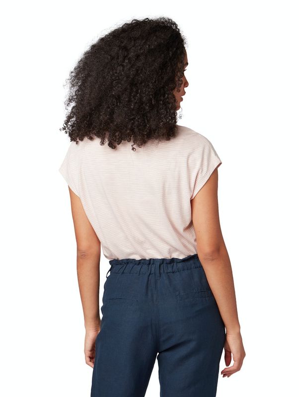 T-shirt loose knit striped