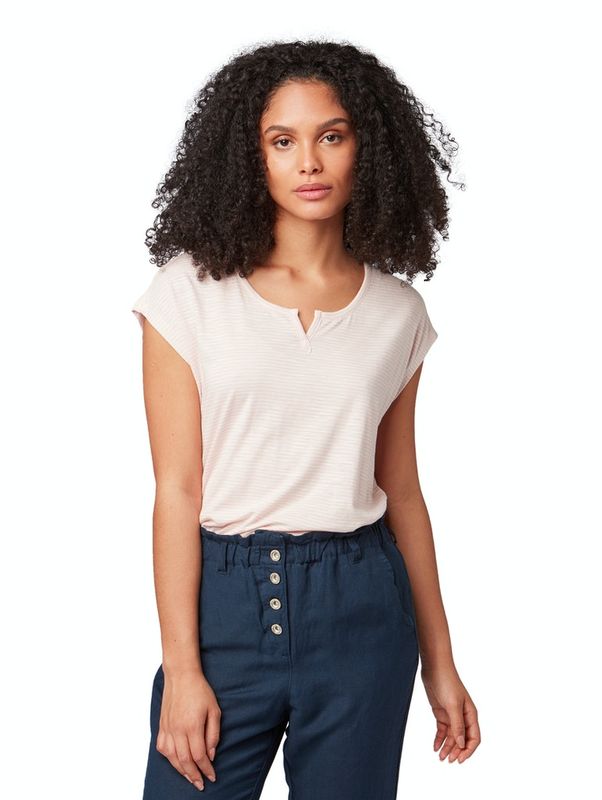 T-shirt loose knit striped