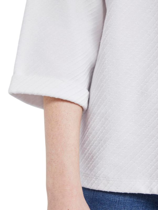 T-shirt boxy stand up collar