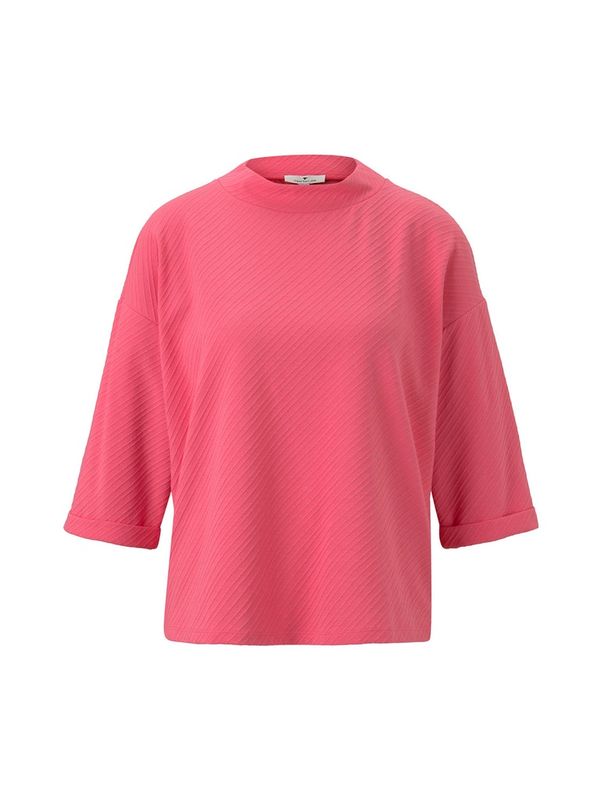 T-shirt boxy stand up collar