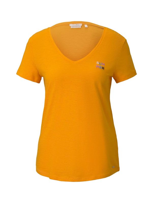 basic v-neck tee with embro