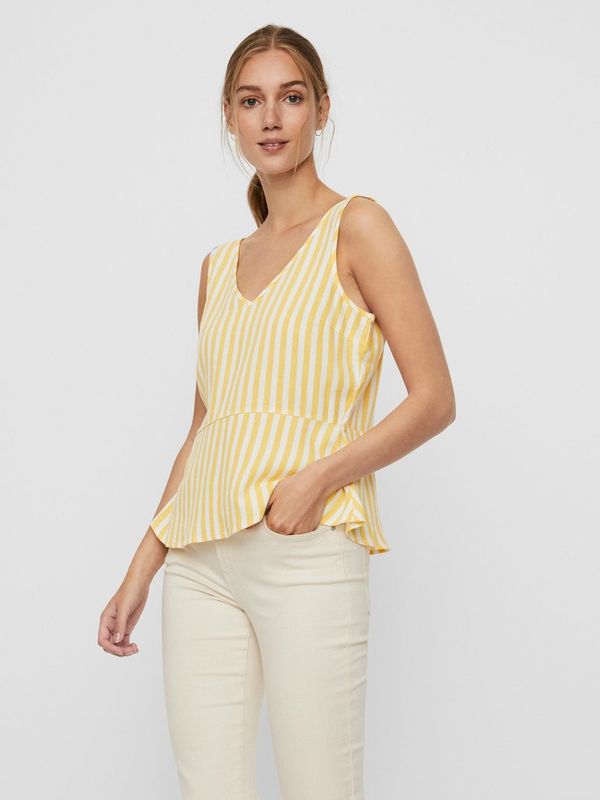 VMHELENMILO S/L TOP STRIPE WVN