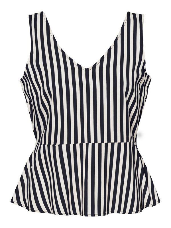 VMHELENMILO S/L TOP STRIPE WVN