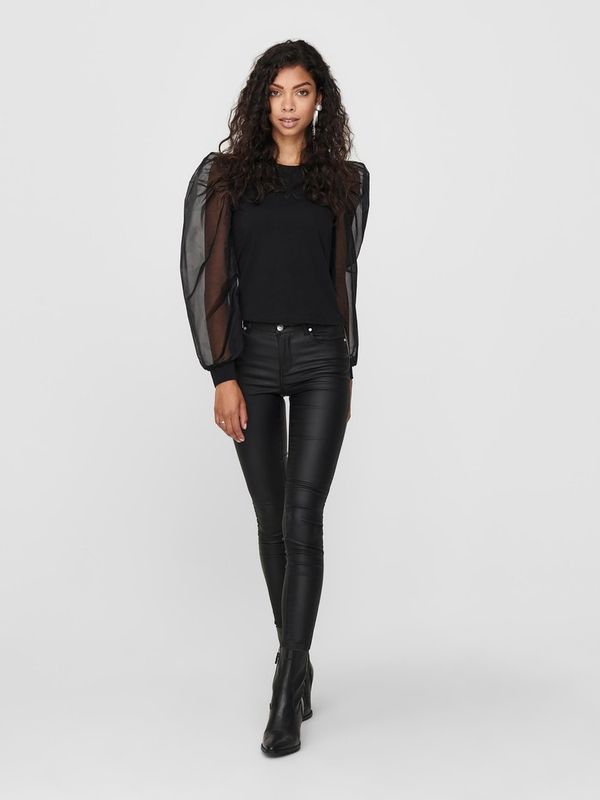 ONLNARA LIFE L/S ORGANZA O-NECK TOP JRS