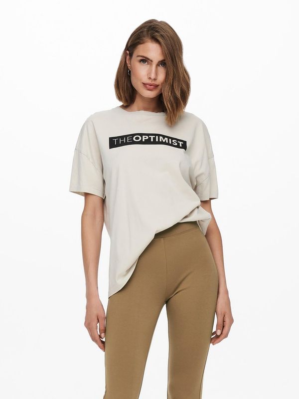 ONLSONIA LIFE OVERSIZE S/S TEXT TOP BOX