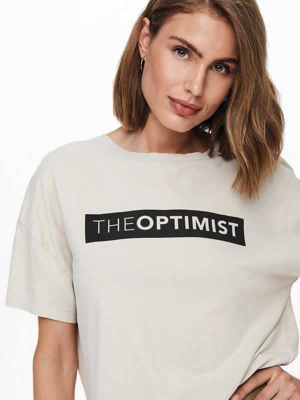 ONLSONIA LIFE OVERSIZE S/S TEXT TOP BOX