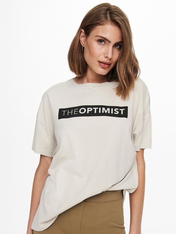 ONLSONIA LIFE OVERSIZE S/S TEXT TOP BOX