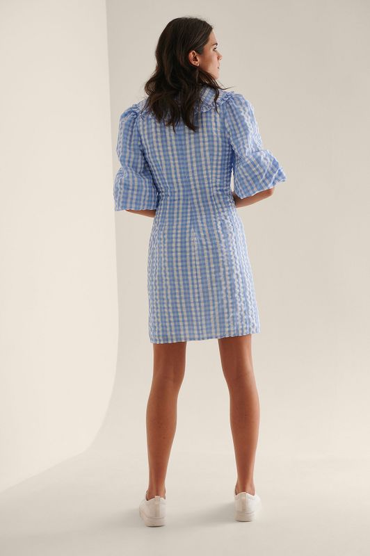 Balloon Sleeve Mini Dress