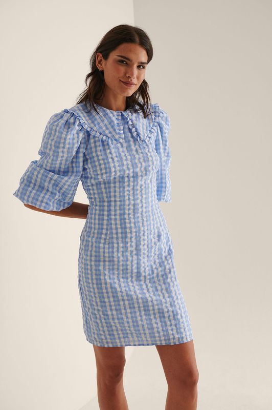 Balloon Sleeve Mini Dress