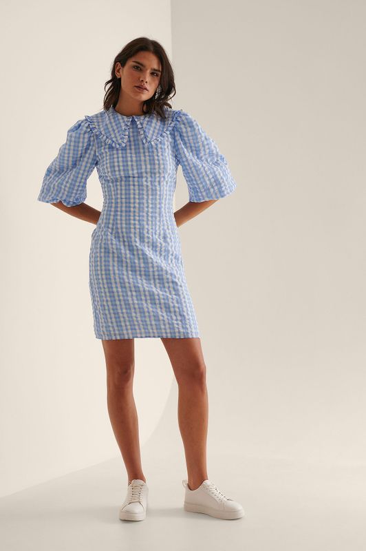 Balloon Sleeve Mini Dress